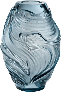 Medium Poissons Vase, Persepolis Blue