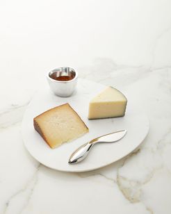 Cortina Marble Cheese Board with Dip Dish & Cheese Knife