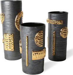Osaka Gold Luster Cylinder Vase - Small