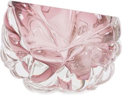 Cut Hand-Blown Glass Blush Vase - Medium