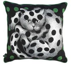 Silk Cushion High Fidelity Spotted Cat