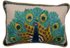 Peacock Lumbar Pillow