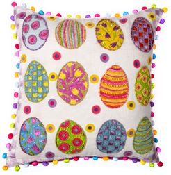 Painted Egg Pillow