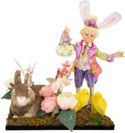 Spring Elfin w/ Rabbit & Chicks Arrangement - Large