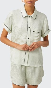 Tami Floral Jacquard Pajama Top