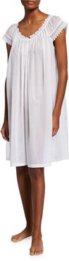 Amina 2 Cap-Sleeve Short Cotton Nightgown
