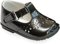 Birdie Patent Leather T-Strap Brogue Mary Jane, Baby