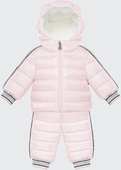 Kanga Quilted Puffer Snowsuit Set, Size 18M-3
