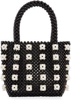 Girls' Beaded Flower Tote Bag