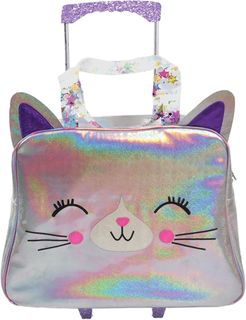 Caticorn Holographic Rolling Bag