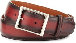 Venezia Leather Belt, Red