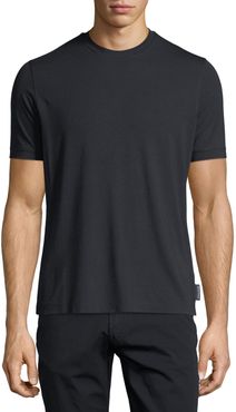 Basic Short-Sleeve Solid Crewneck T-Shirt