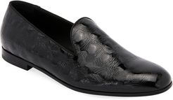 Textured Patent Leather Slip-On Loafer