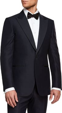 Silk-Lapel Wool Two-Piece Tuxedo Suit