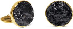 Black Tourmaline 18k Gold Cufflinks