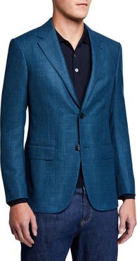 Solid Wool-Blend Regular-Fit Blazer