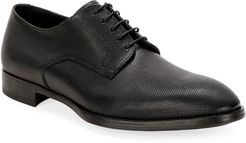 Textured Leather Derby Shoes
