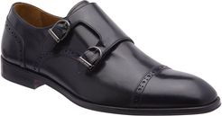 Anzio Brogue Leather Double-Monk Loafers