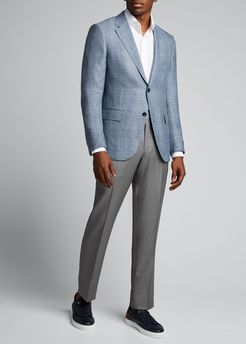 Linen-Blend Regular-Fit Blazer