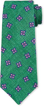 Four Petal Flower Silk Tie