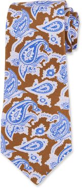 Paisley Silk Tie, Brown