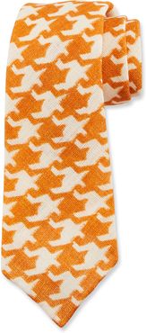 Exploded Houndstooth Linen Tie