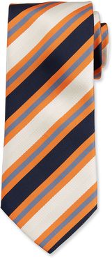 Wide Stripe Silk/Cotton Tie