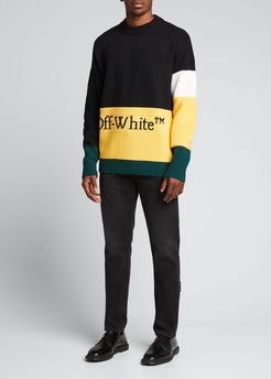 Colorblock Logo Sweater