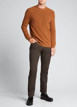 Solid Wool-Cashmere Knit Sweater
