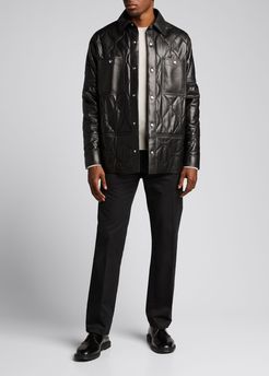 Quilted Lambskin Shirt Jacket