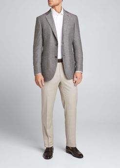 Birdseye Cashmere-Silk Blazer