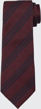 Silk Double-Stripe Tie