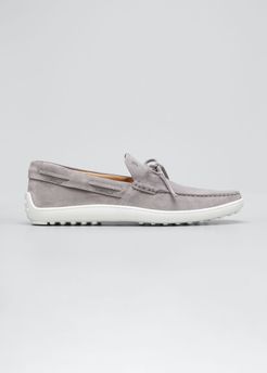 Laccetto Suede Boat Shoes, Grey