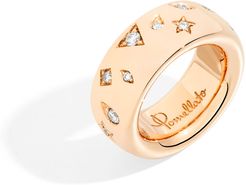 18k Rose Gold ICONICA Ring w/ Diamonds, 0.66tcw, Size 55