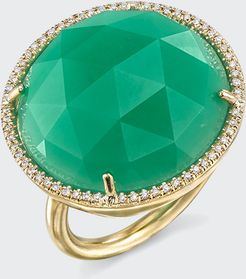 18k Yellow Gold Chrysoprase Ring