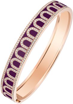 L'Arc de Davidor 18k Rose Gold Diamond Bangle - Med. Model, Aubergine
