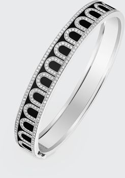 L'Arc de Davidor 18k White Gold Diamond Bangle - Med. Model, Caviar