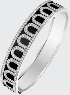 L'Arc de Davidor 18k White Gold Palais Diamond Bangle - Grand Model, Caviar, Size 17