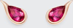 Ignite Rubellite Stud Earrings in 18K Rose Gold