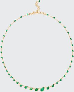 Flicker Emerald Necklace in 18K Yellow Gold