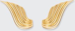 Fire Winged Earrings in 18k Yellow Gold