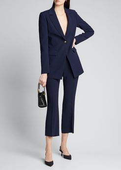Frey One-Button Crepe Jacket