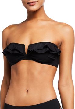 Niigata Ruffle Bandeau Bikini Swim Top