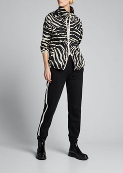 Pomme Zebra-Print Rain Jacket