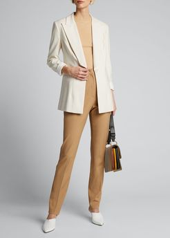 Dahlia One-Button Stretch Twill Jacket