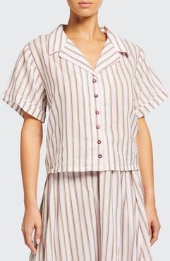 Alice Stripe Boxy Cotton Top