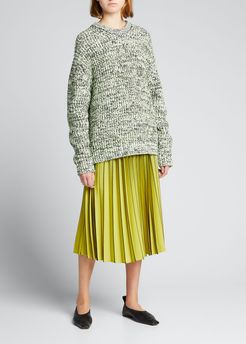 Mixed Yarns Knit Sweater