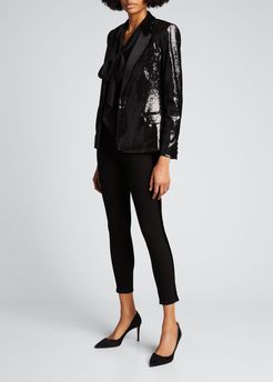 Rylee Sequined Tuxedo Jacket