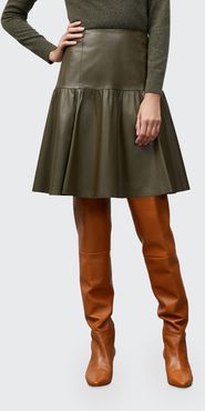 Fran A-Line Leather Skirt