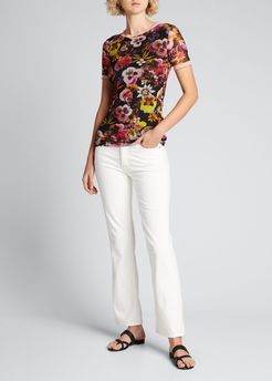 Floral Print Short-Sleeve T-Shirt